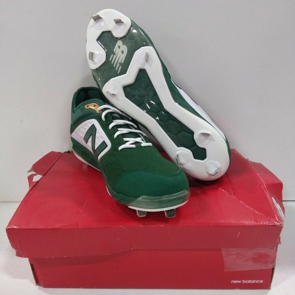 NWT‎ NEW BALANCE 3000 V4 GREEN & WHITE METAL BASEBALL CLEATS/SHOES 17 D (WIDE) main image 7